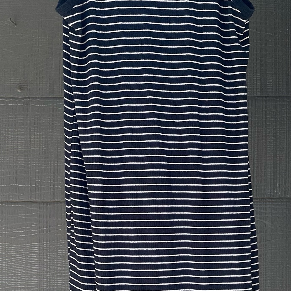Abercrombie & Fitch Black and White Striped Maxi